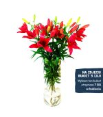 Bukiet bordowych lilii - Świeże kwiaty