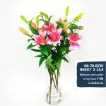 Bukiet 7 różowych lilii bezzapachowych Swiezekwiaty.pl