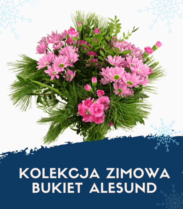 Zimowy bukiet kwiatów. Kwiaty z dostawą