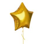 Balon z helem w kształcie złotej gwiazdki