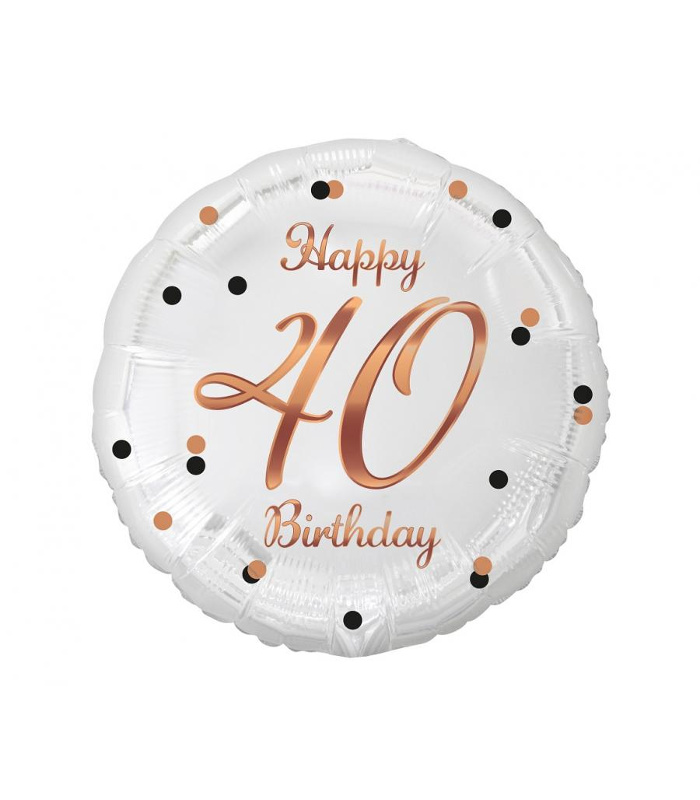 Balon z helem na 40 urodziny